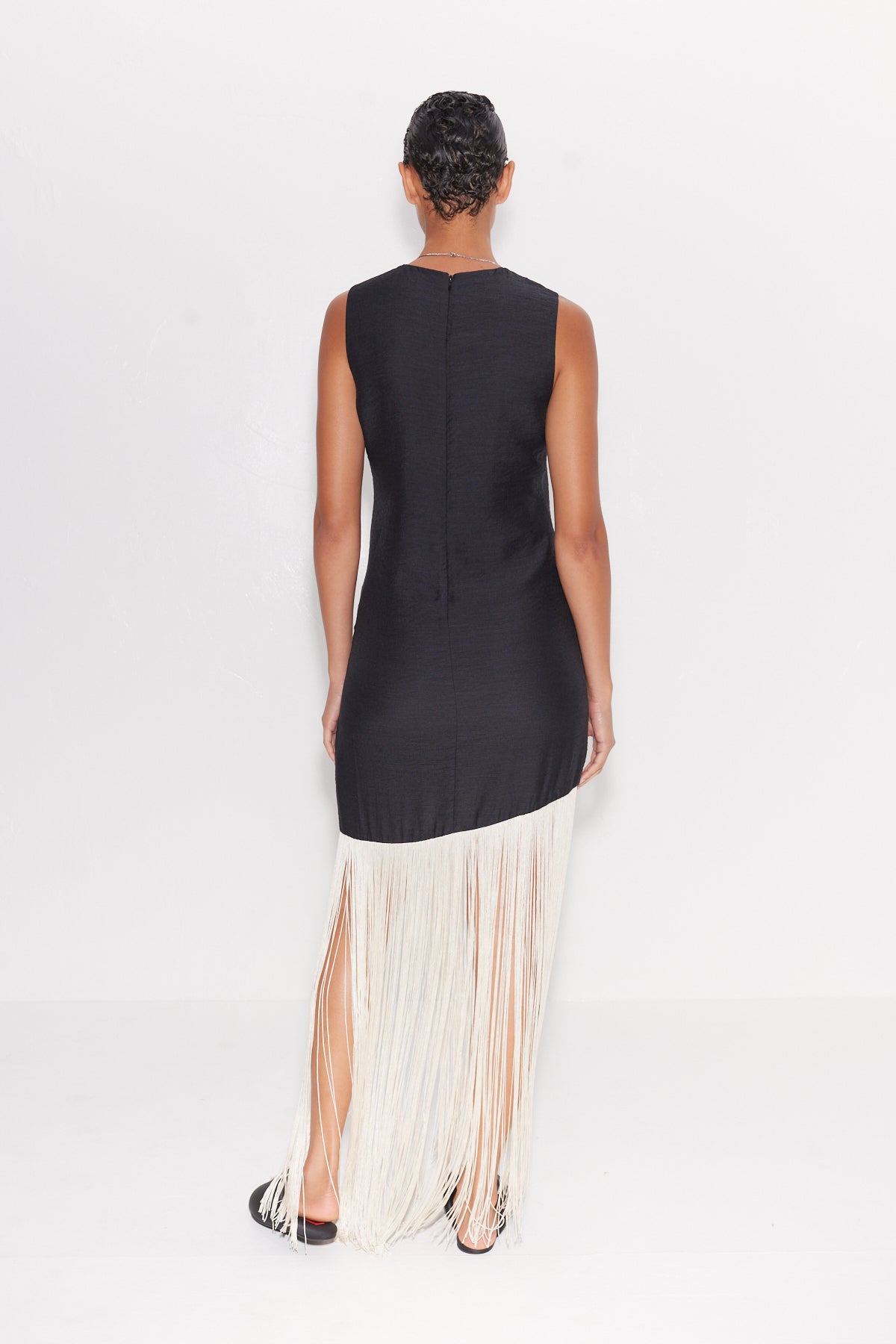 W4454-CASABLANCA-FRINGE-DRESS-BLACK-SEASHELLBACK-FULL-BODY-SHOT