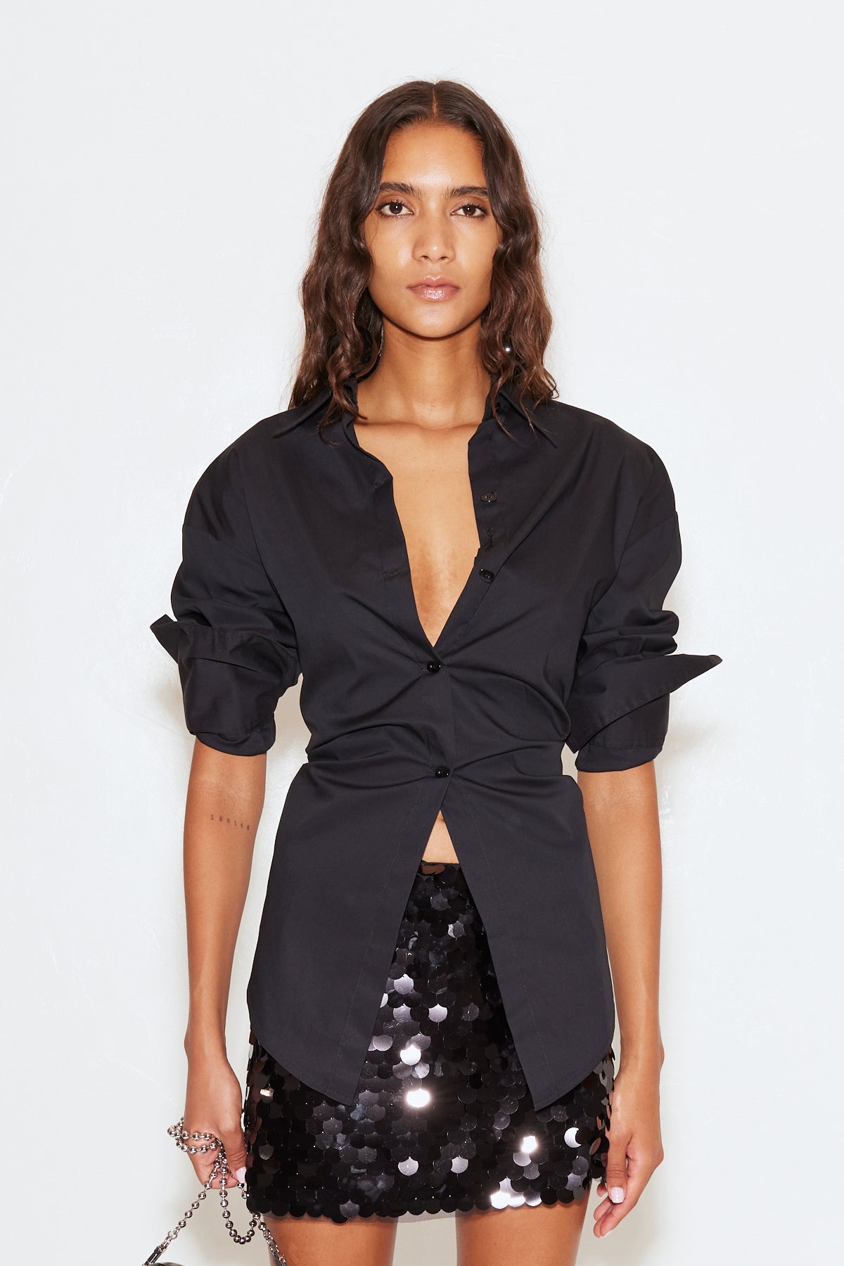 W3279-LOCH-POPLIN-BUTTON-UP-BLACK