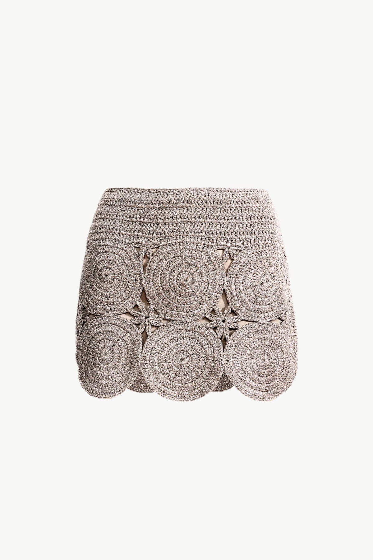 Beep Beep Mini Skirt in Satellite Silver