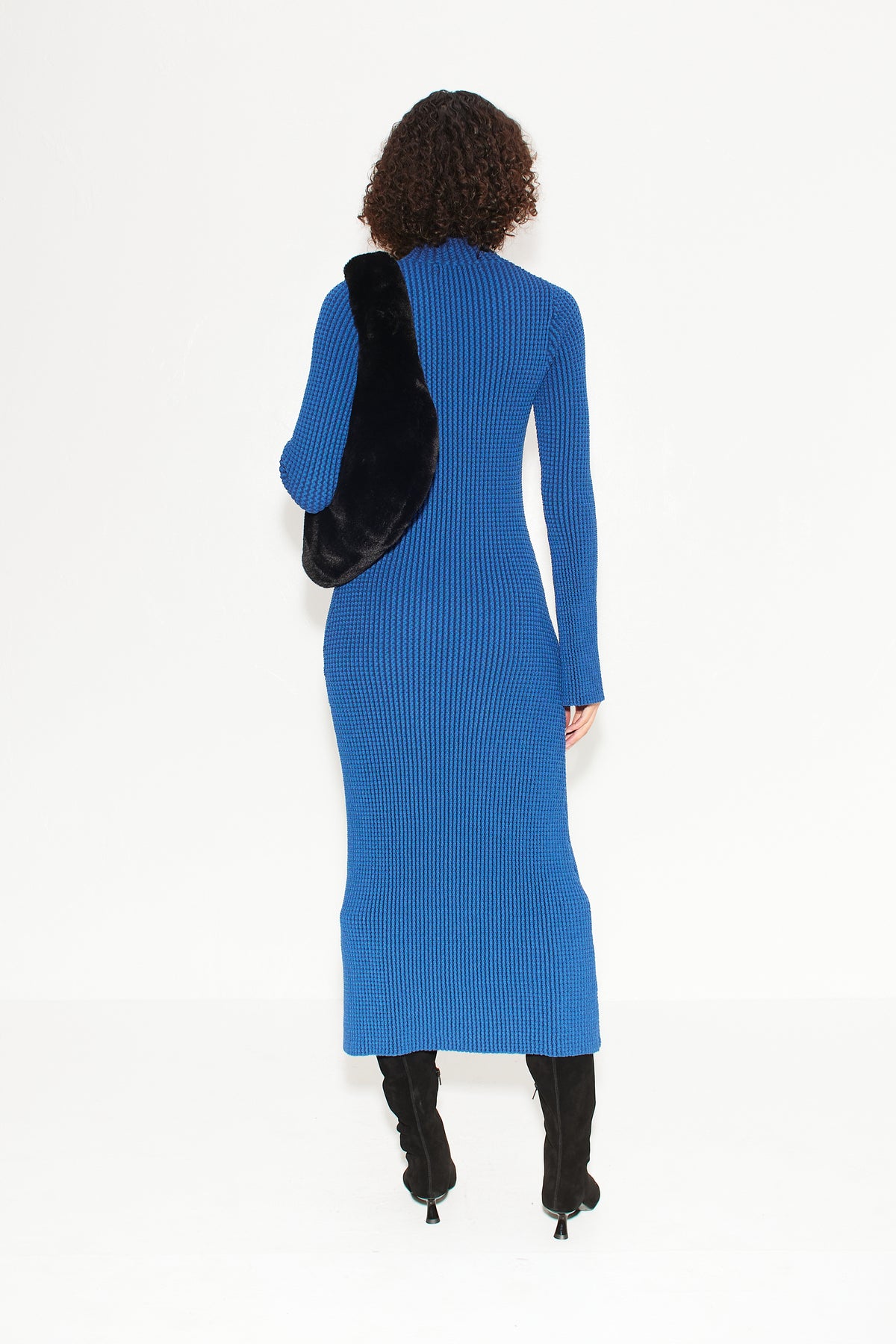 ZUMITEXTUREDKNITDRESSINBLUE