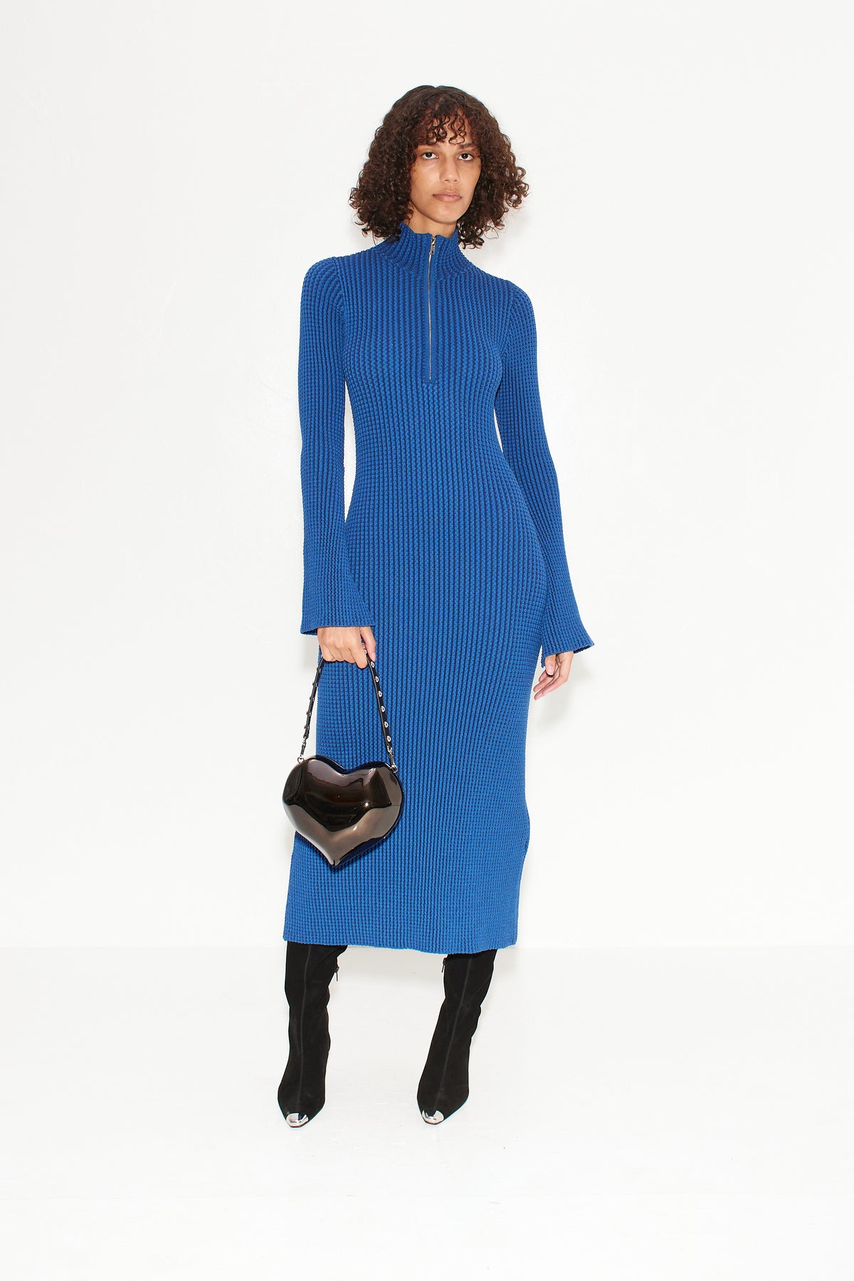 ZUMITEXTUREDKNITDRESSINBLUE