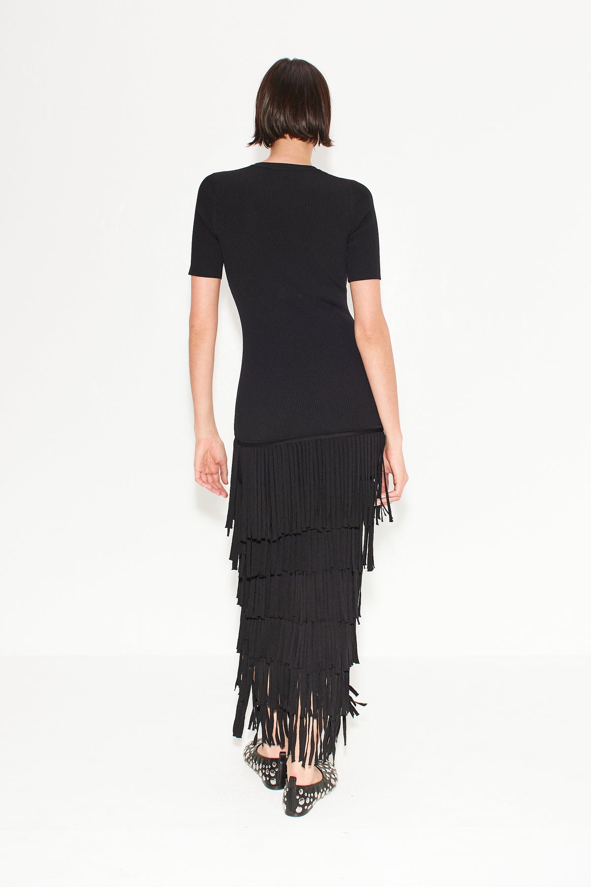 ZA-ZA-KNIT-FRINGE-DRESS-BLACK